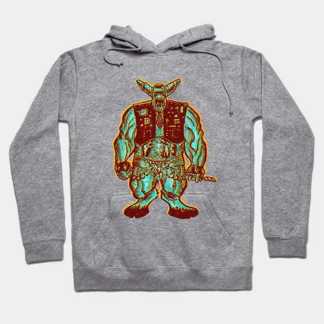 Wrestling Champ Biker Monster Hoodie by jkroeg